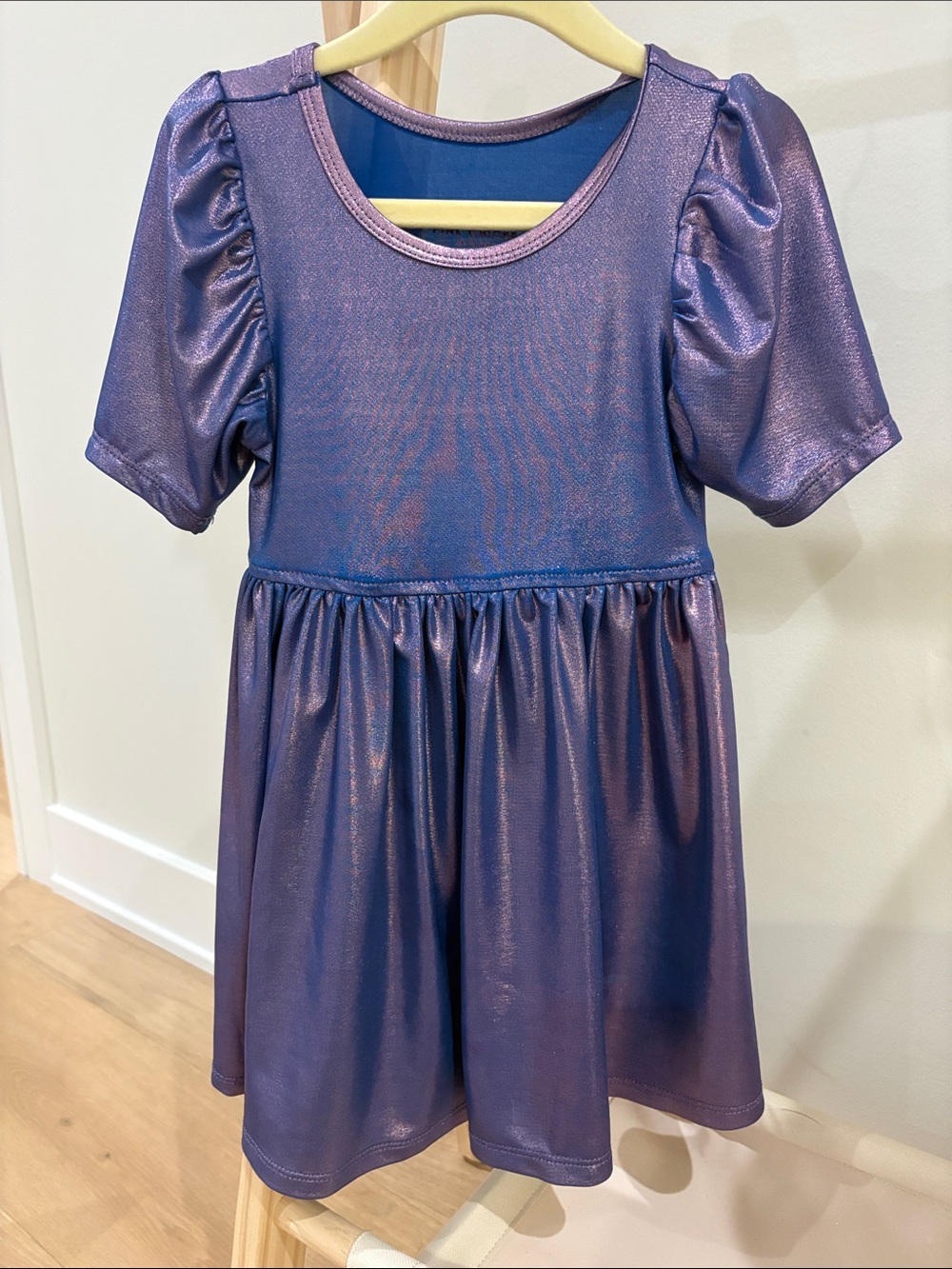 Pink Chicken Purple Lame Dress